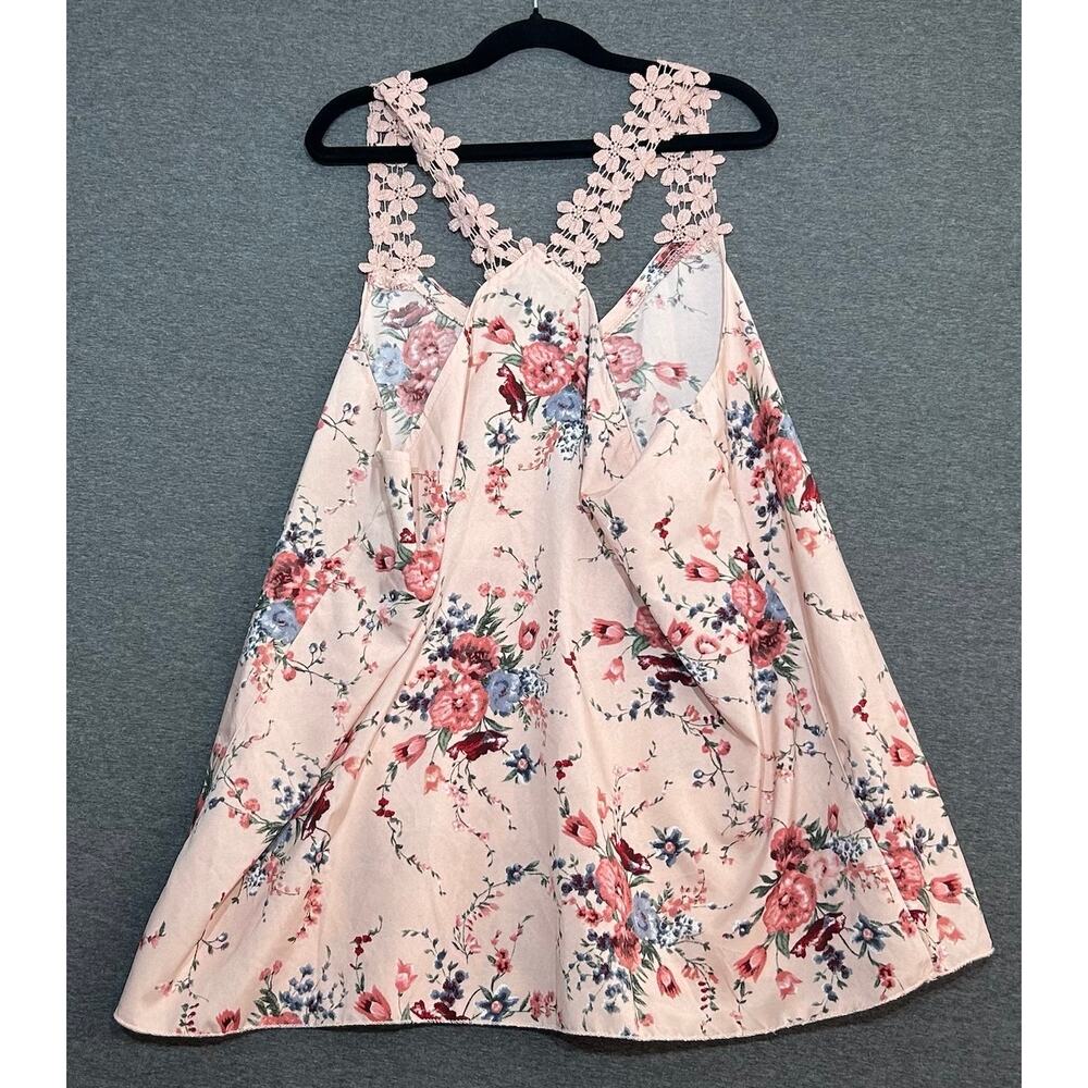 Emery Rose | Women's Floral Lightweight Tank Top Blouse | Large